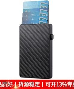 Auto Pop-Up Card Case for Men Women with Anti-Skimming Protection - Model: 636775072323