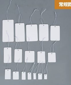 Alternative view of Blank Hang Tag with Elastic Cord for Jewelry and Handwritten Tags - Model: 651492292989