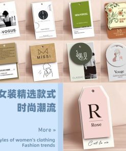 Alternative view of Hang Tags for Women's, Men's, Children's Clothing with Custom Logo - Model: 1045445310423