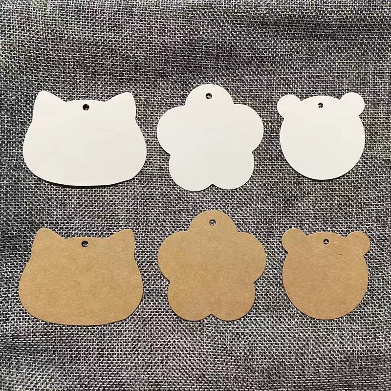Blank Flower Children's Clothing Tags with Round Bear Shape for Retail Pricing - Model: 998870327042