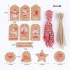 Kraft Paper Hanging Ornament for Christmas Tree Decor with Santa Claus - Model: 684785271349
