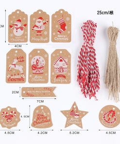 Kraft Paper Hanging Ornament for Christmas Tree Decor with Santa Claus - Model: 684785271349