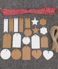 Alternative view of Kraft Paper Hang Tags with String for Labeling Glass Bottles - Model: 684186429926