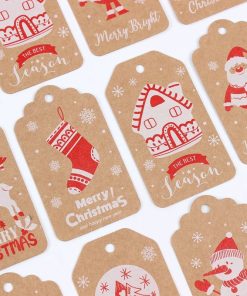 Alternative view of Kraft Paper Hanging Ornament for Christmas Tree Decor with Santa Claus - Model: 684785271349