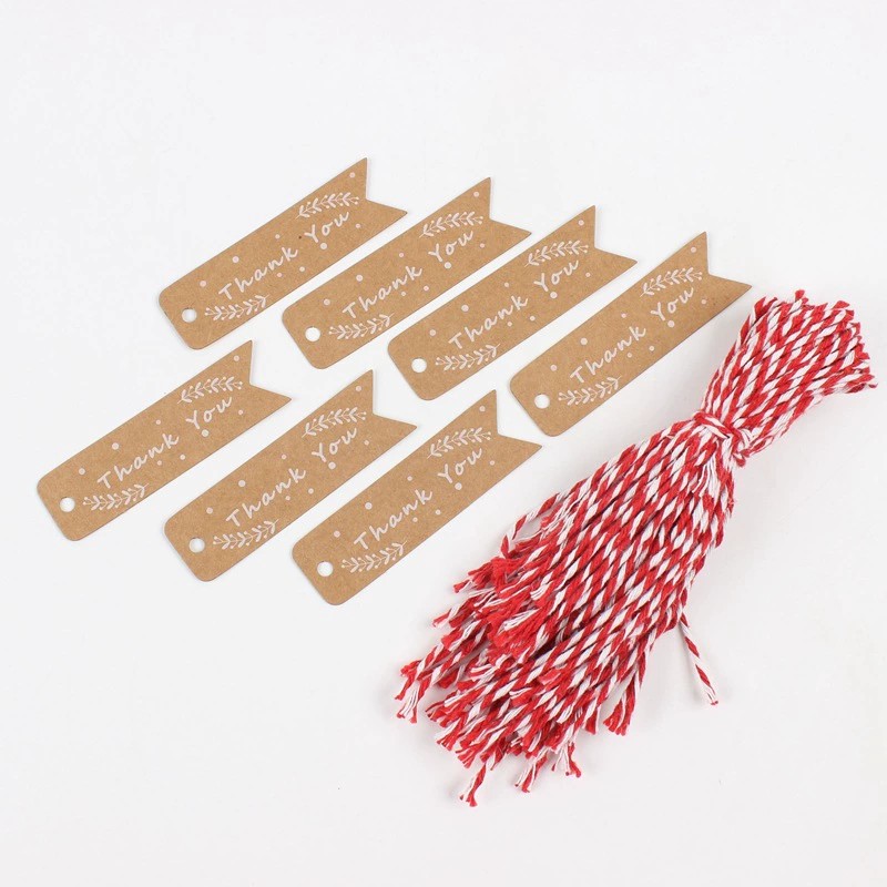 Thank You Kraft Paper Tags for Handmade Cake Cookie Packaging and Labeling - Model: 693276616842 - 图片 2