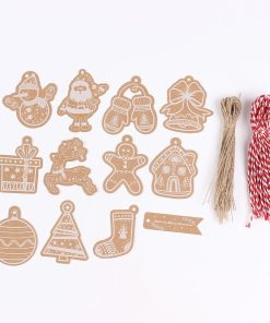 Cartoon Santa Claus Kraft Paper Banner Decoration for Birthday Party - Model: 693596873854