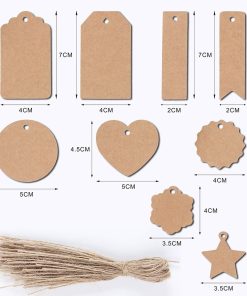 Customizable Kraft Paper Tags for Clothing Labels - Model: 693859474680