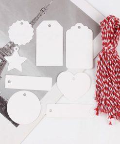 Alternative view of Customizable Kraft Paper Tags for Clothing Labels - Model: 693859474680