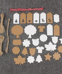 Hand-Writable Kraft Paper Cards for Kindergarten Holiday Gifts - Model: 750095820051