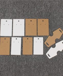 Blank Kraft Paper Hanging Card for Pierced Earrings Display - Model: 750384271581