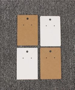 Alternative view of Blank Kraft Paper Hanging Card for Pierced Earrings Display - Model: 750384271581