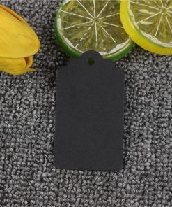 Blank Kraft Hang Tags for Gift Wrapping and Greeting Cards with Black Card - Model: 750384271582
