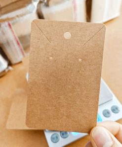 Alternative view of Eco-Friendly Kraft Paper Tags for Earrings Necklaces Hair Clips DIY - Model: 798033329707