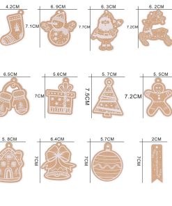 Cartoon Santa Claus Kraft Paper Tags for Birthday Party Banquet Hanging Decor - Model: 806721434665