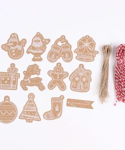 Alternative view of Cartoon Santa Claus Kraft Paper Tags for Birthday Party Banquet Hanging Decor - Model: 806721434665
