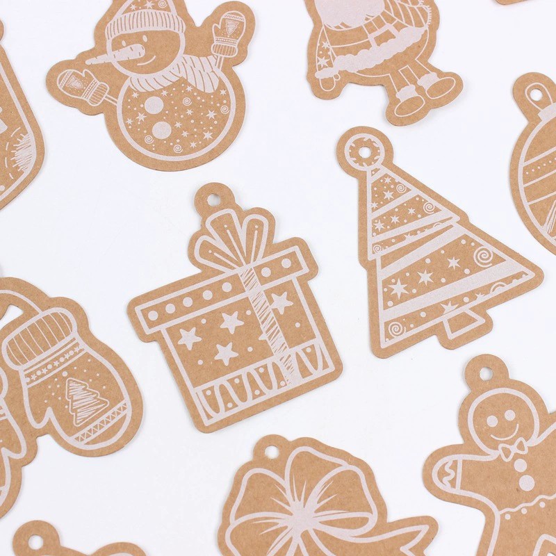 Cartoon Santa Claus Kraft Paper Tags for Birthday Party Banquet Hanging Decor – Model: 806721434665 - custom logo apparel and promotional gifts by Ncgift