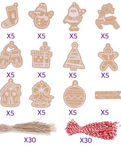 Cartoon Santa Claus Kraft Paper Tags for Birthday Party Banquet Hanging Decor – Model: 806721434665 - custom logo apparel and promotional gifts by Ncgift