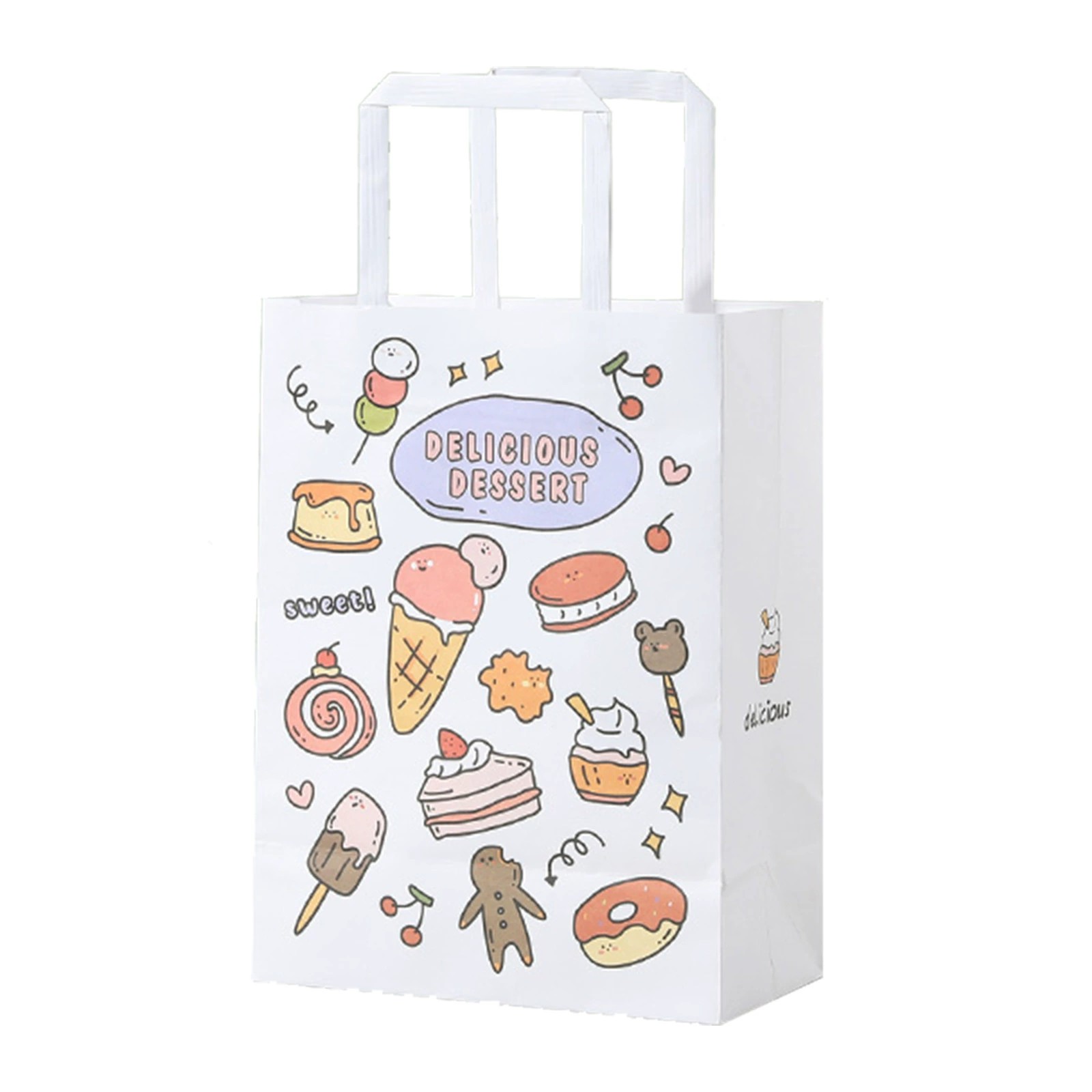 Kraft Paper Gift Bag for Baking Takeout, Handbag Style - Model: 711724461352 - 图片 5