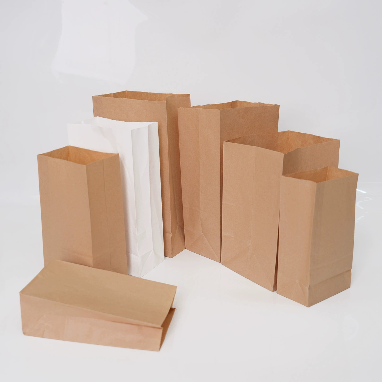 Square Bottom Paper Bag for Fried Chicken Baking with Custom Logo - Model: 1067819882189 - 图片 4