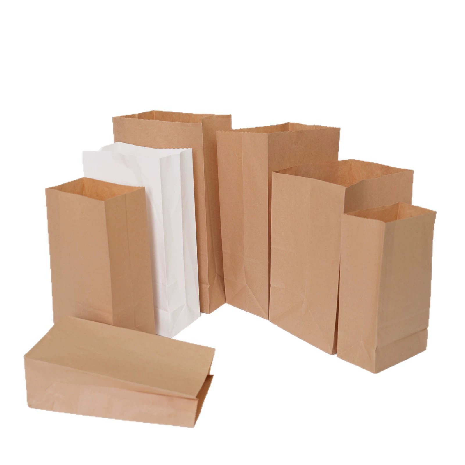 Square Bottom Paper Bag for Fried Chicken Baking with Custom Logo - Model: 1067819882189 - 图片 5