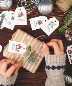 Cartoon Christmas Hanging Tags for Holiday Party Gift Packaging - Model: 954670072921