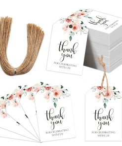 Party Celebration Thank You Labels with Twine for Gift Tags - Model: 983627038456