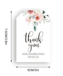 Alternative view of Party Celebration Thank You Labels with Twine for Gift Tags - Model: 983627038456