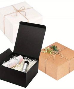 20cm Kraft Paper Box for Packaging with Secure Buckle Bottom – Model: 989374285067 - custom logo apparel and promotional gifts by Ncgift