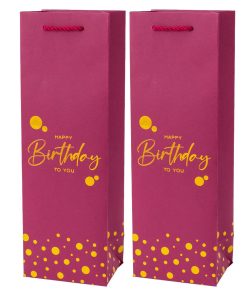 Alternative view of Happy Birthday Wine Gift Bag for Red Wine Bottles - Model: 990279097147