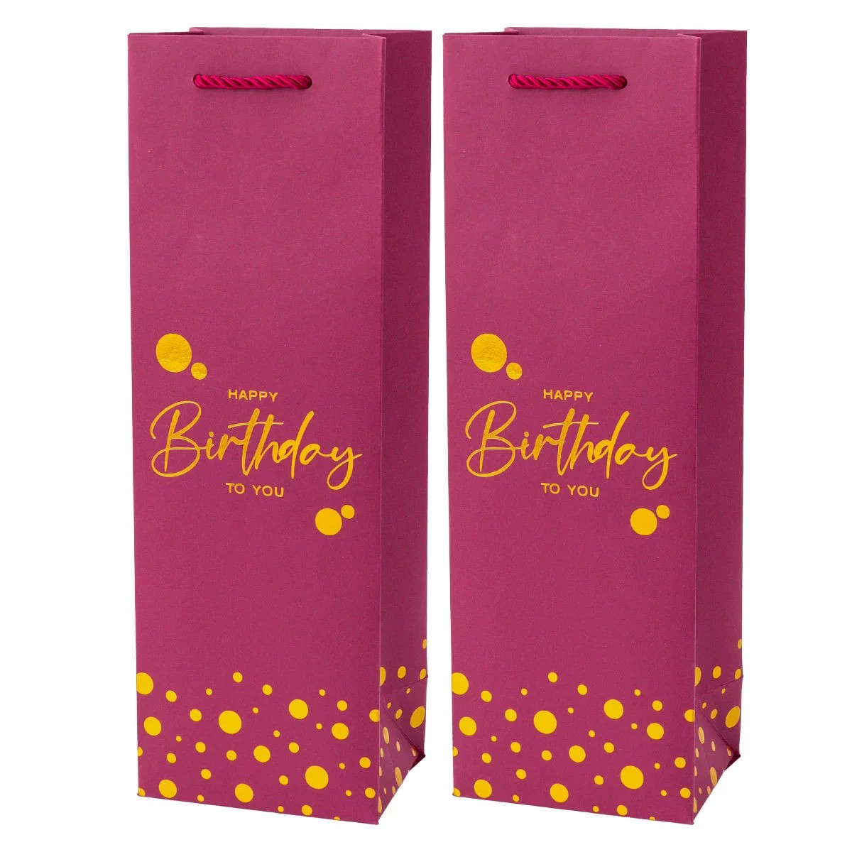 Happy Birthday Wine Gift Bag for Red Wine Bottles - Model: 990279097147 - 图片 2