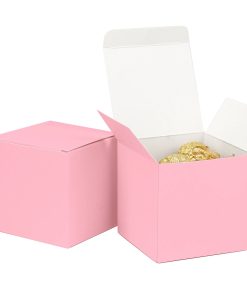 Pink Flip-Top Candy Box for Wedding Favors and Party Gifts - Model: 908865333200