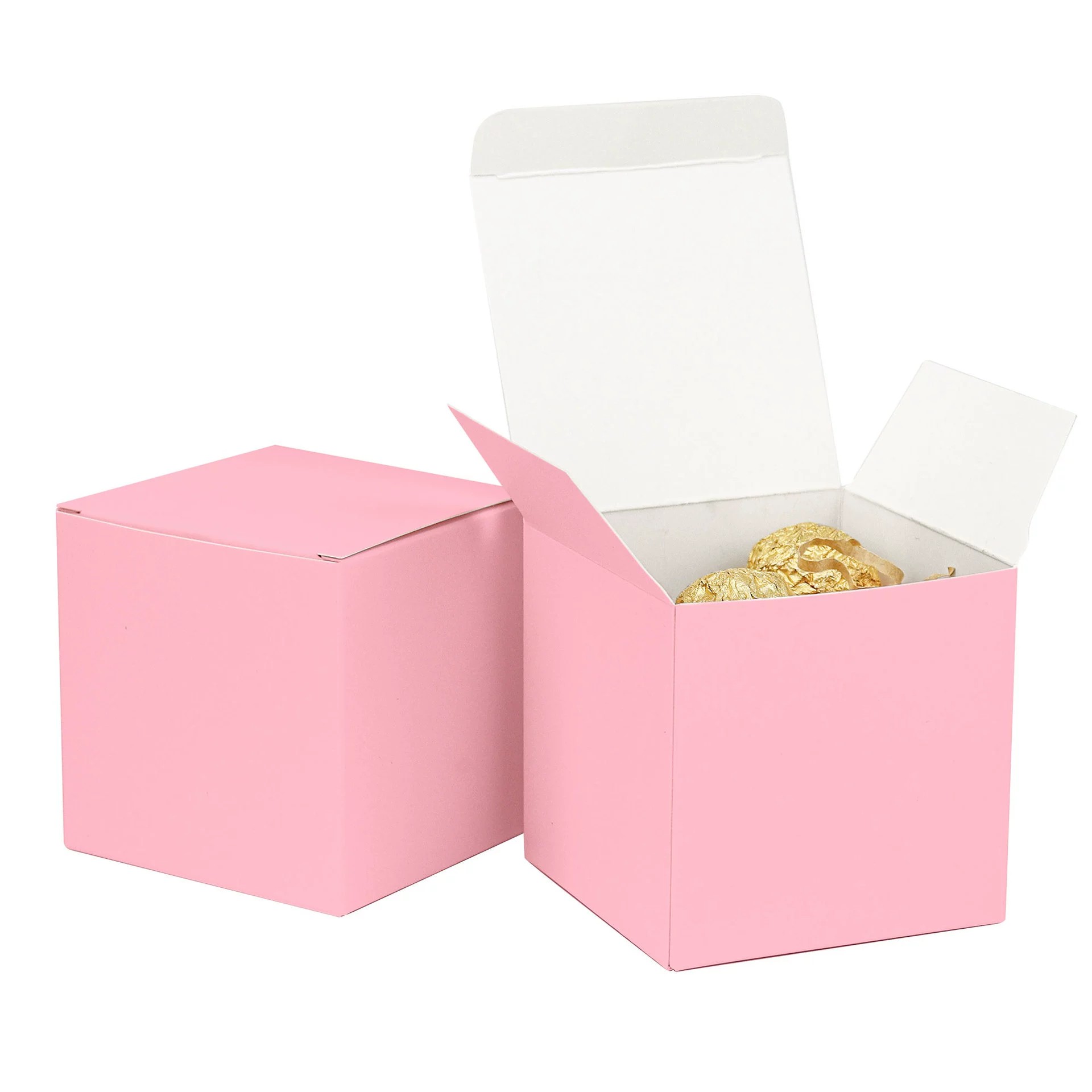 Pink Flip-Top Candy Box for Wedding Favors and Party Gifts - Model: 908865333200