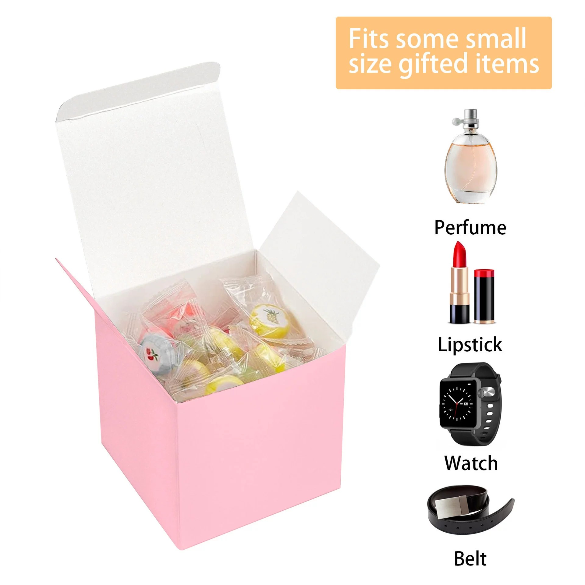 Pink Flip-Top Candy Box for Wedding Favors and Party Gifts - Model: 908865333200 - 图片 2