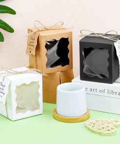 Gift Box for Wedding Candy with Window and Kraft Paper - Model: 900315479963