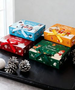 Holiday Party Favor Box for Christmas Candy and Gifts with Cartoon Design - Model: 973040974441