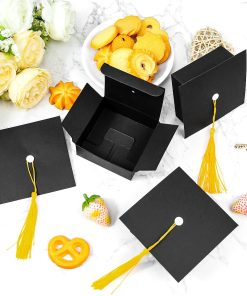 Alternative view of Graduation Candy Box for Return Gifts with Black Cardstock - Model: 898427742896
