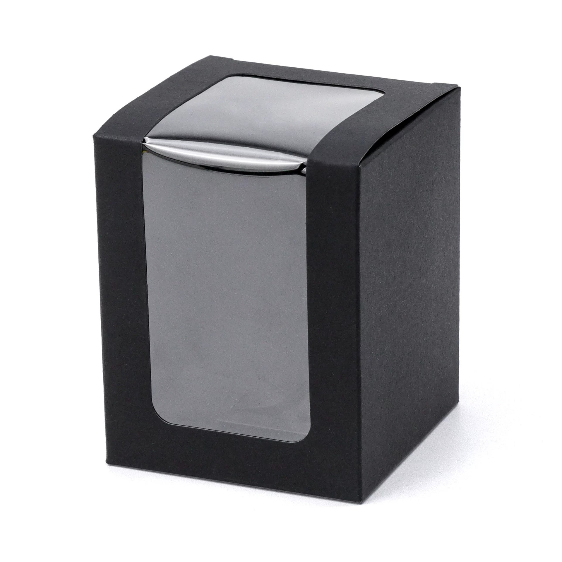 Aromatherapy Candle Packaging Box with Rectangular Window, Black Cardboard - Model: 945349284888 - 图片 4