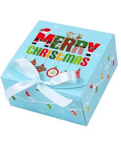 Alternative view of Flip-Top Gift Box for Christmas Wrapping, with Bow - Model: 1065926417950
