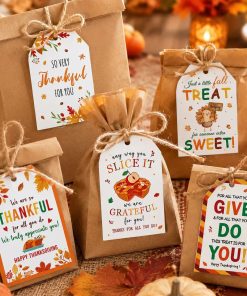 Cartoon Pumpkin Turkey Hanging Tag for Thanksgiving Favor Boxes - Model: 1055881459776