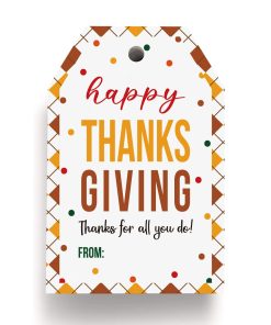 Alternative view of Cartoon Pumpkin Turkey Hanging Tag for Thanksgiving Favor Boxes - Model: 1055881459776