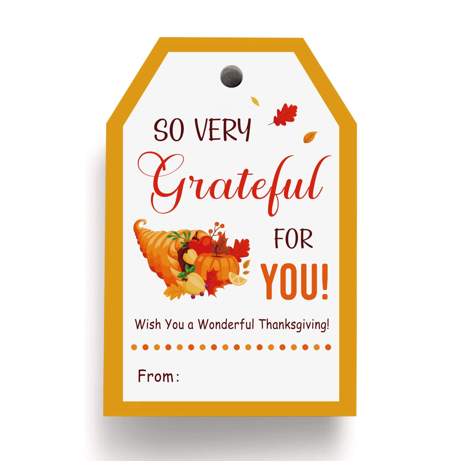 Cartoon Pumpkin Turkey Hanging Tag for Thanksgiving Favor Boxes - Model: 1055881459776 - 图片 3