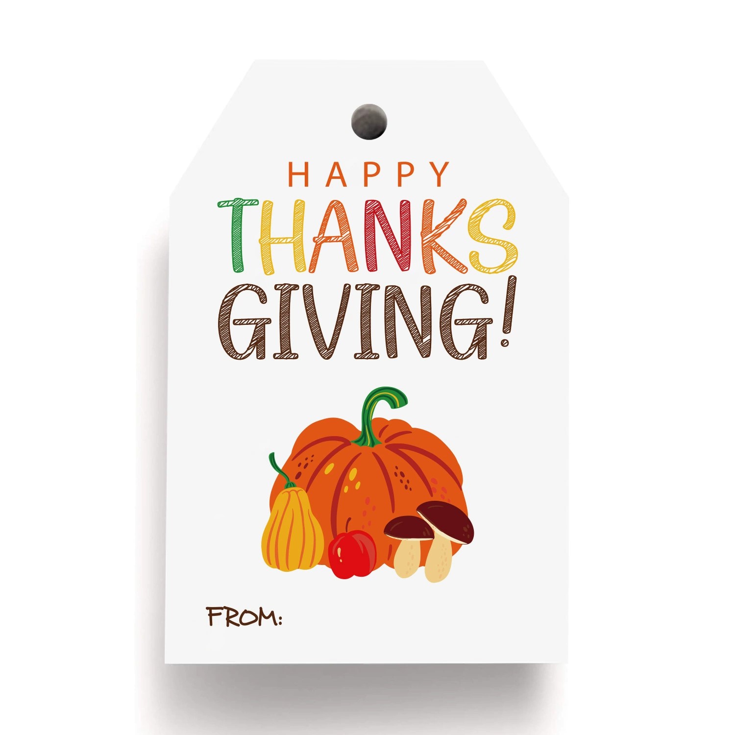 Cartoon Pumpkin Turkey Hanging Tag for Thanksgiving Favor Boxes - Model: 1055881459776 - 图片 9