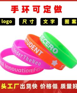 Customizable Logo Silicone Wristband for Sports Events and Daily Wear - Model: 735291175264