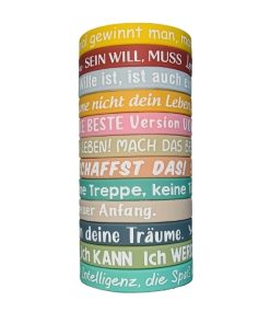 Alternative view of Motivational Silicone Wristband for Positive Energy with German Quotes - Model: 854426341861