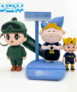 Alternative view of 3D PVC Cartoon Character Magnet Keychain for Refrigerator and Bag Decoration - Model: 1027814639549