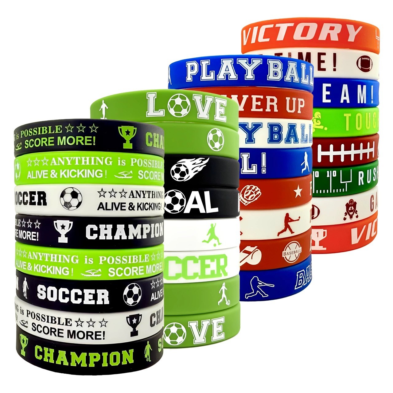 Football Rugby Baseball Rubber Wrist Strap for Game Day - Model: 1026248245732 - 图片 5