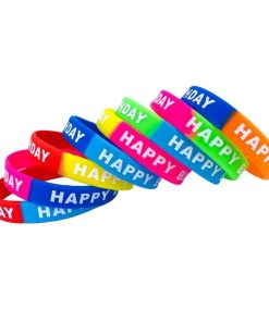Alternative view of Colorful Silicone Wristband for Birthday Party Celebration - Model: 919754862287