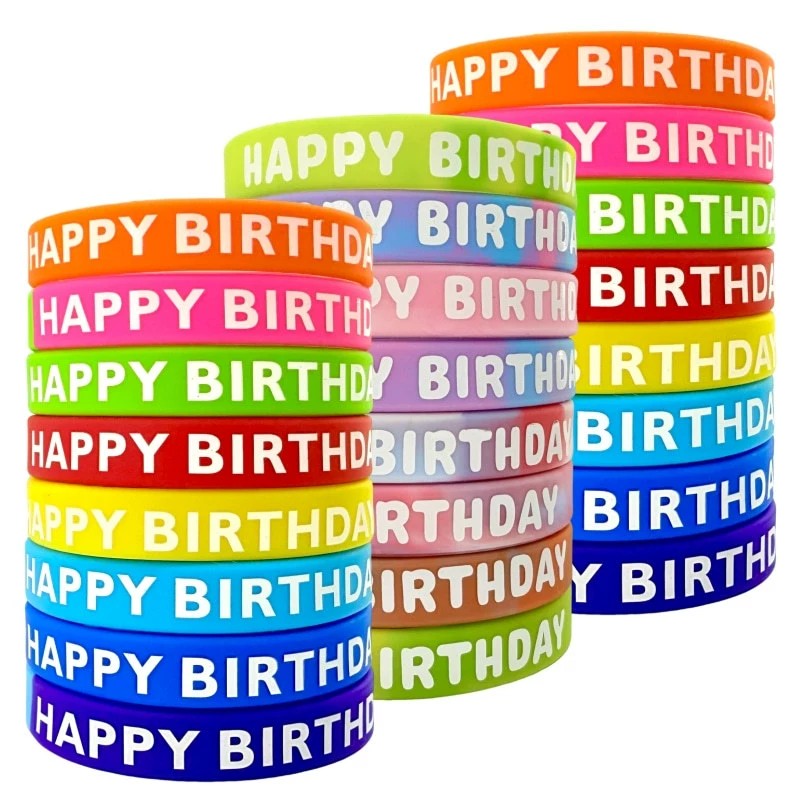Colorful Silicone Wristband for Birthday Party Celebration - Model: 919754862287 - 图片 5
