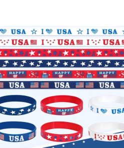 Alternative view of US Independence Day Wristband with Stars for Holiday - Model: 886020695376