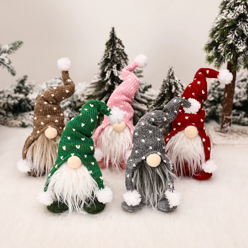 Christmas Decor Plush Forest Man Doll with Knitted Hat for Shelf - Model: 627039096229 - 图片 2
